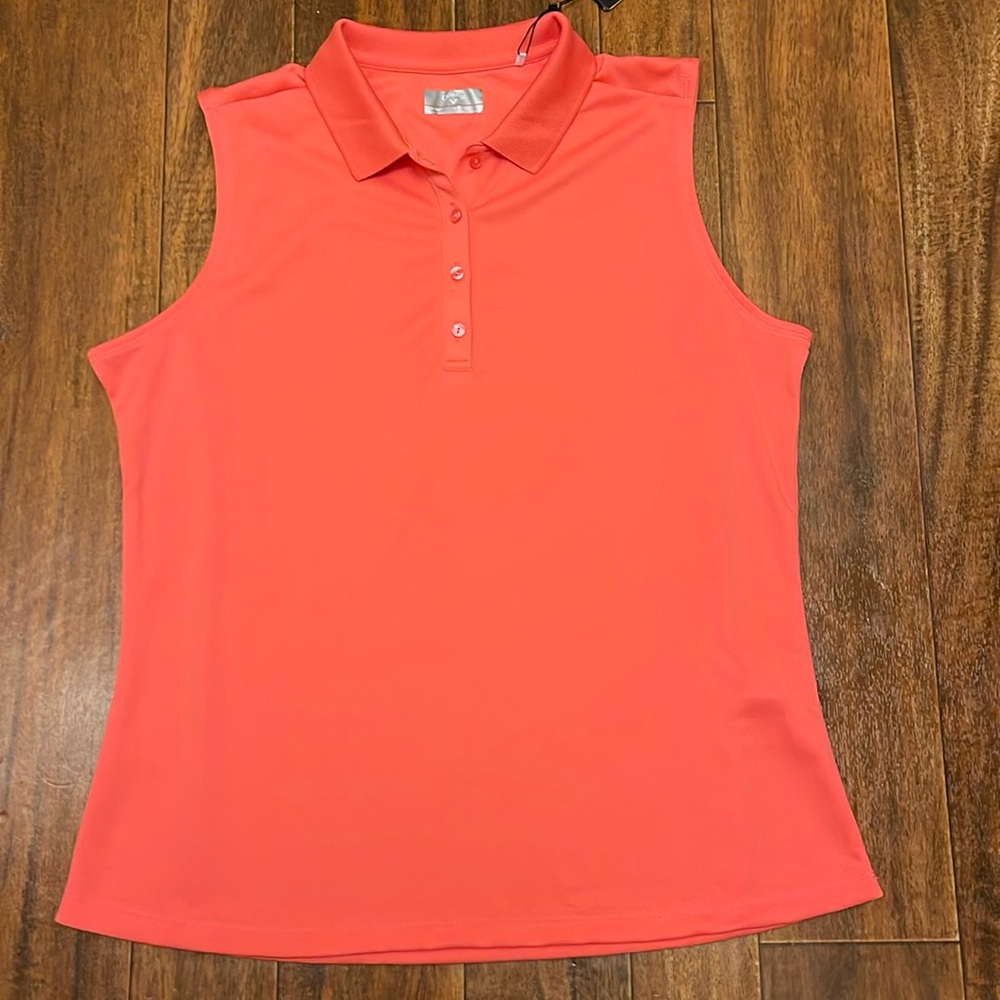 CALLAWAY Womens Opti Dri Sleeveless Polo - Large